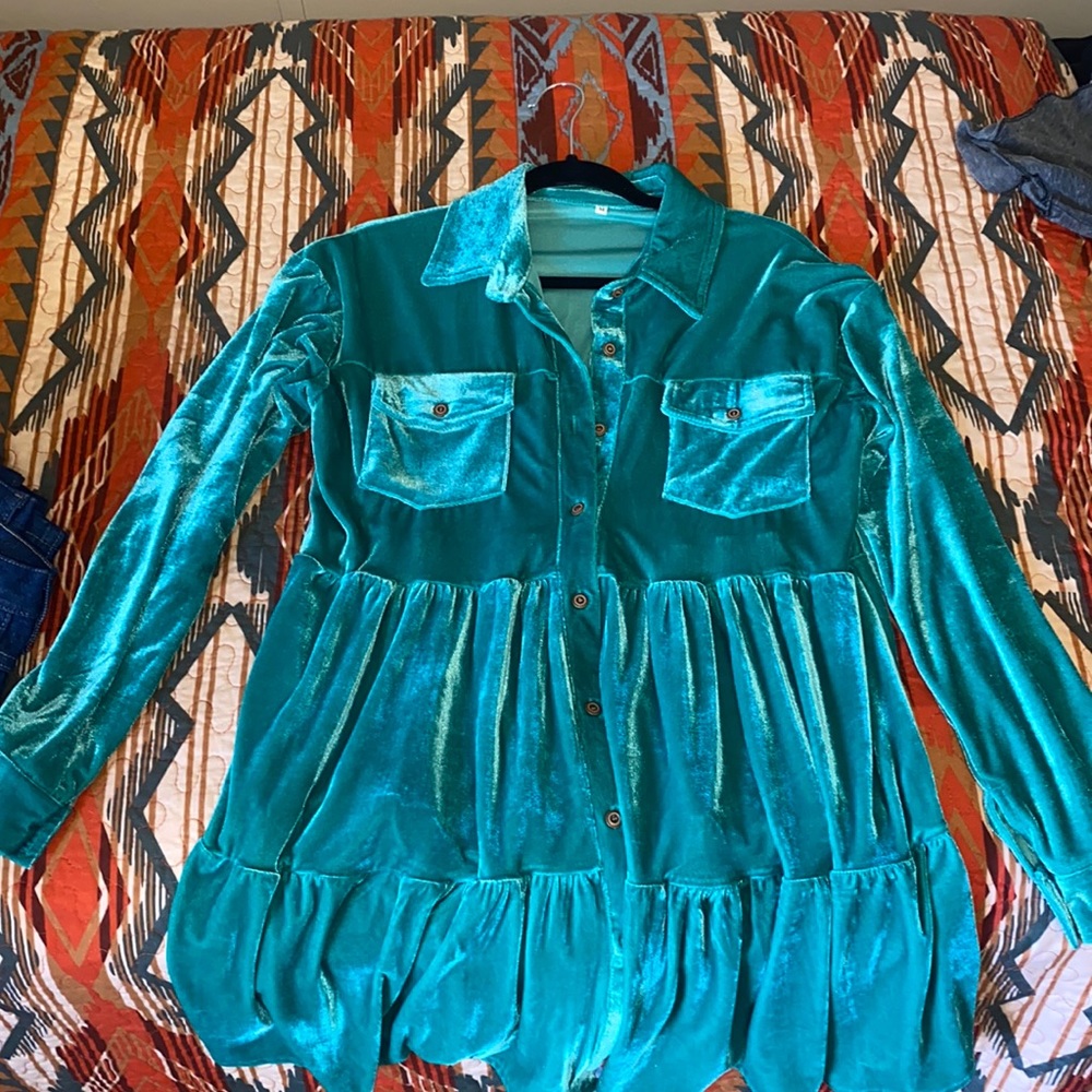 Green Velvet dress